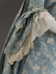 Modré šaty, cca 1760 (hedvábný brokát)
