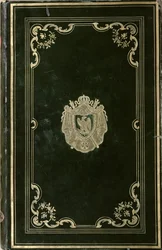 Knižní vazba s erbem Napoleona Bonaparta (1769-1821) (zelená kůže a zlato)