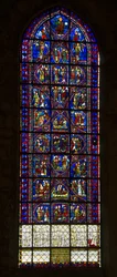 Katedrála v Chartres, vitráže: život apolinářského světce a sbor andělů