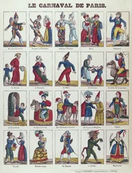 Postavy pařížského karnevalu, c.1840