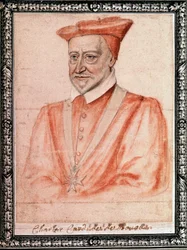 Charles de Bourbon (1523 - 1590), arcibiskup z Rouenu (kresba)