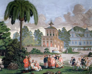 Chinoiserie - tapeta v hotelu de Plouer v Saint Malo (Saint-Malo).
