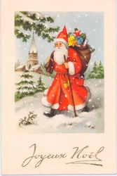 Vánoční pohlednice, kolem roku 1907