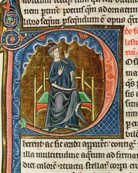 Počítání liturgického kalendáře, z Le Miroir de la Nature od Vincenta de Beauvais