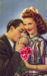 Pár s růžemi, asi 1930