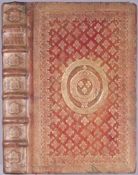Obálka děl Tacita (55-120) s erbem Ludvíka XIV. (1638-1715) (ražená kůže)