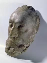 Posmrtná maska Jindřicha IV. (1553-1610) francouzského krále (vosk)