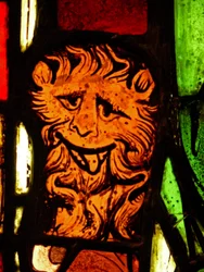 Zobrazení lva na panelu svatého Petra: z Chapelle du Chateau, Rouen?