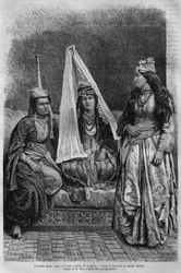 Drúzská princezna, dnes ze Sýrie. Cestuje po Fénicii, Libanonu a Judeji. 1875-1880 Louis Charles Emile Lortet, 1884 (č. rytina)