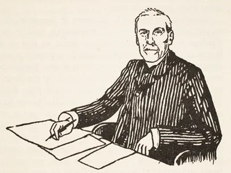 Emile Boutroux, kopie Boris Mestchersky (zemř. 1957), ilustrace z knihy Histoire de la Nation Francaise, Sciences, Volumes I & II, autor Gabriel Hanotaux (1853-1944), 1924