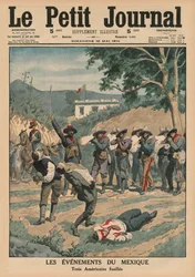 Události v Mexiku, střelba na tři Američany, ilustrace přední obálky z 