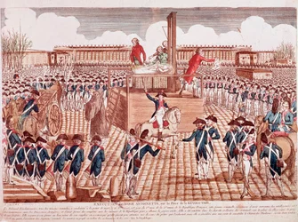 Poprava Marie Antoinetty, královny Francie, Place de la Révolution, Paříž, 16. října 1793