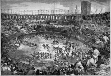 Farandole tančil v aréně Arles (Bouches du Rhone