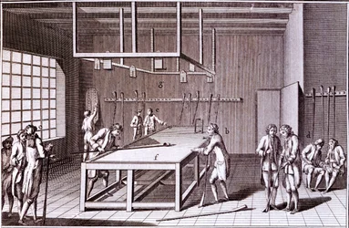 Form of Billiard hraný ve Francii v polovině 18. století