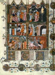 Fr 22495 f9 Křížové výpravy: Dobytí Jeruzaléma Turky a masakr křesťanů, z Le Roman de Godefroy de Bouillon