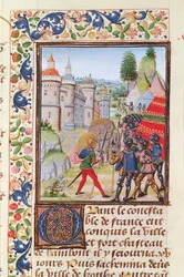 Fr 2643 f.410 Obležení Brestu v roce 1373, z Froissarts Chronicle