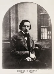 Fryderyk Chopin (1810-49), rytina podle daguerrotypie