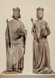 Francouzský král Karel V. a Jeanne de Bourbon (kámen)