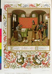 Froissart (1333-140001) píšící své kroniky (faksimile paní 5190)