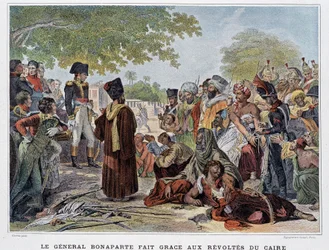 Generál Bonaparte vznikl díky povstáním v Káhiře – ve „Victoires et Conquêtes des Armees Francaises“, Paříž, n. d. 19. století.