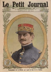 Generál Charles Mangin, ilustrace přední obálky z Le Petit Journal, příloha ilustrovaná, 21. května 1916