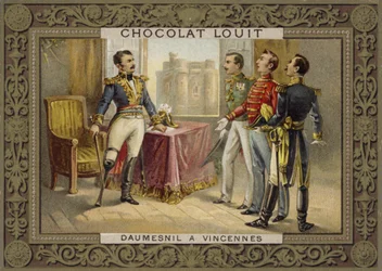 Generál Daumesnil odmítá vzdát se Chateau de Vincennes, Francie, 1814