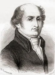Gilbert Romme, z knihy Les Merveilles de la Science, vydané kolem roku 1870 (rytina)