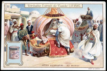 Líbánky v Maroku - chromo. Liebig, v. 1895