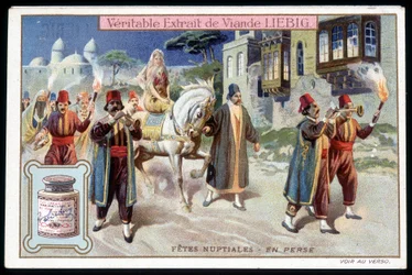 Líbánky v Persii - chromo. Liebig, v. 1895