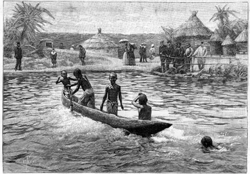 Human Zoo - etnografická výstava západní Afriky na Champ de mars (Paříž)