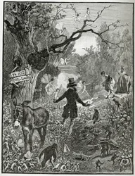 Ilustrace z Théâtre en liberté, 19. století (č. rytina)