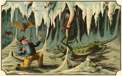Ilustrace knihy "Voyage dans la lune avant 1900" od A. de Ville-d