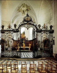 Interiér opatství Valloires (cisterciák), poblíž Abbeville. Somme (80).