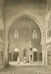 Interiér mešity Qaitbay, Káhira