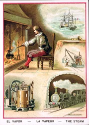 James Watt (1736-1819) a různá použití páry