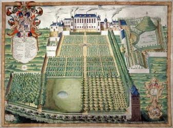 Jardin des Plantes, Paříž. 1636 (akvarel)