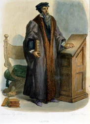 Jean Calvin (Jean Cauvin, francouzský reformátor a spisovatel (1509-1564) - v “”Le Plutarque francais””, Ed. Mennechet
