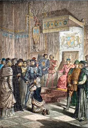 Johanka z Arku (c1412-31) před Karlem VII v Chinonu