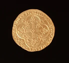 Jan II Dobrý (1319-64) francouzský král, Franc a Cheval, 1350-64 (reverzní) (zlato) (avers viz 168067)