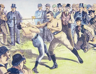 John L. Sullivan versus Charlie Mitchell dne 10. března