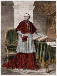 Joseph Fesch (1763-1839), francouzský kardinál - rytina 1879 - Portrét kardinála Josepha Fesche, strýce Napoleona Bonaparta (1763-1839) - v „Dějinách impéria po historii konzulátu“ od Adolphe Thierse - 1879 - soukromá sbírka
