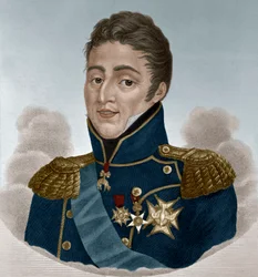 Francouzský král Karel X. (barevná rytina)