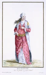Kosem Sultan, (ručně kolorovaná rytina)
