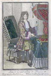 Louis XIV (barevná rytina)