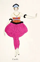 Lucile - Návrh na šaty (potisk šablony)
