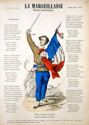 Text písně „“La Marseillaise“. Obrázek Epinal