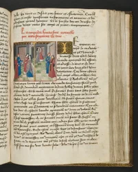 MS Hunter 252 129r Stránka ze stovky nových zpráv, c.1461-62