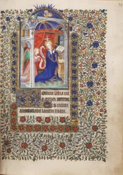 MS Widener 6 f.29r, Zvěstování, z Knihy hodin, použití Paříže