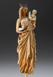 Madonna a dítě, kolem 1260-1290 (slonovina a kov)