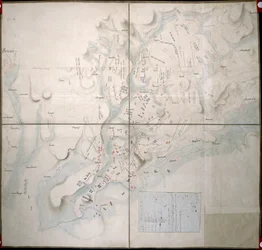 Mapa bitvy u Slavkova, 2. prosince 1805